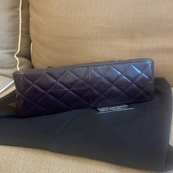 Chanel Eggplant Purple Patent Leather Reissue 227 Classic Double Flap - Picture 5 of 15